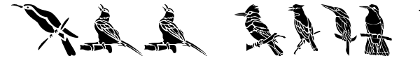 HFF Bird Stencil font preview